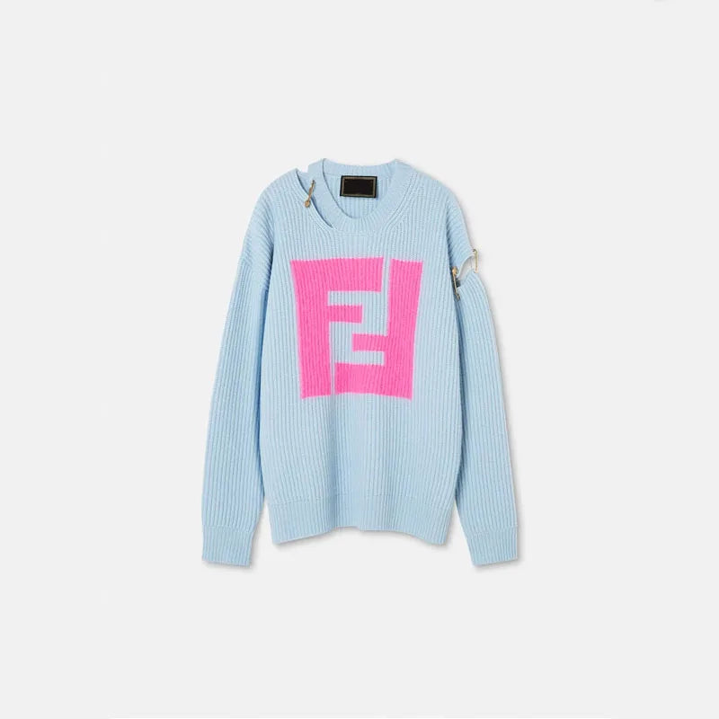 2024 Men's Winter Sweater Jumper with Custom Logo New Fashion Cutout Design Breathable