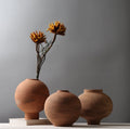 Modern Simple Old Ceramic Vase Creative Flower Arrangement Decoration Decoration Porch Art Soft Furnishing Brown Clay Vase