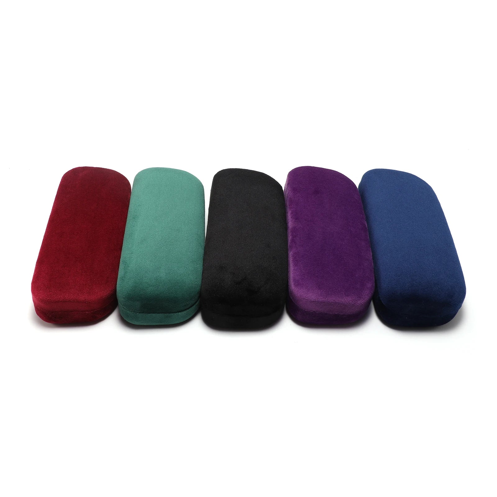 Luxury Sunglasses Case Custom Logo Printed Soft Velvet with Iron PU Leather & Fabric Rectangle Glasses Case for Eyewear