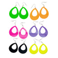 Wholesale Fluorescent Color Acrylic Water Drop Earrings Personalized Hollowed Out Teardrop Earrings for Women