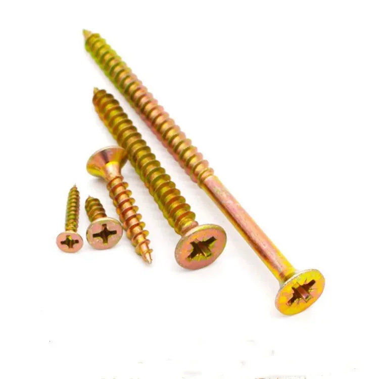 Middle-Eastern Market Carbon Steel DIN7505 Countersunk Head Screw for Wood Chipboard