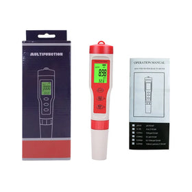 PH-5 High Quality Digital Pen Type TDS PH EC TEMP 4 in 1 Meter for Water Aquarium or Liquids EC Water Digital pH PPM Meter