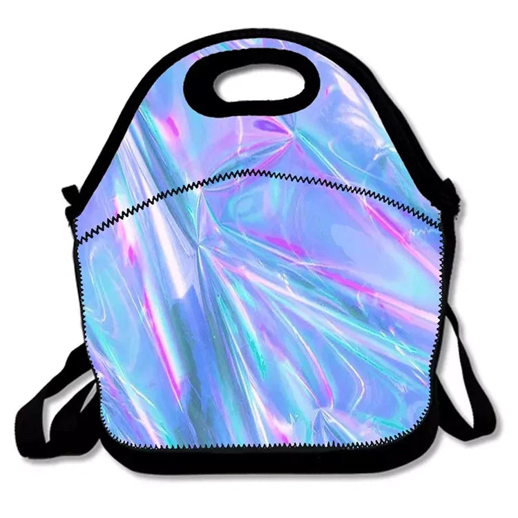 Neoprene Lunch Bags Light Thermal Insulated Reusable Sublimation Washable Picnic Lunch Tote Bag