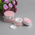 Yueshunxing Wholesale 15/20/50g Pink/white/golden Face Cream Container Acrylic Empty Cream Jar with Silver Circle Lid