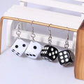 Handmade Ladies Fashion Acrylic Dice Pendant Earrings Trendy Heart-shaped Designer Drop Dangling Jewelry for Women