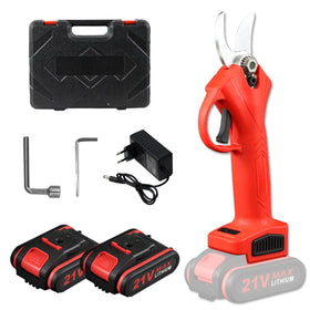 Red Lithium Battery Professional Electric Pruning Shear Charging Garden Bypass Power Shears
