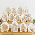Natural Clear Quartz Geode Healing Gemstone  Clear Quartz Geode Ornament for Decoration