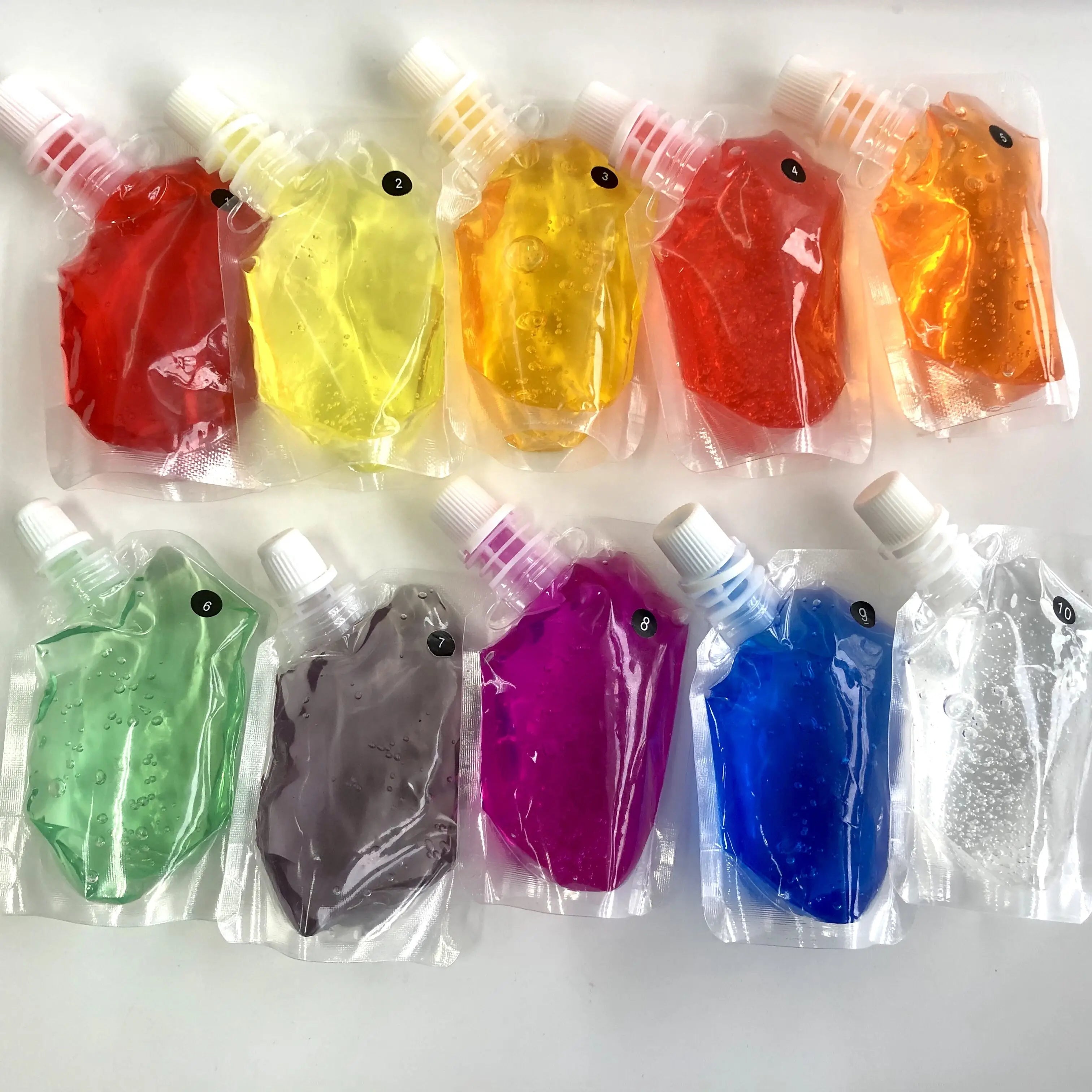 Rainbow Fruit Children's Mineral Gel Lip Gloss 10 Colors Waterproof DIY Moisturizing Customized Private Logo