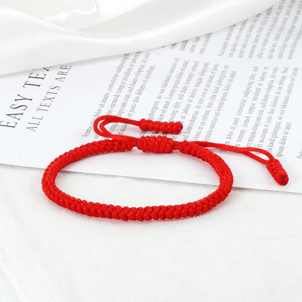Fashion Handmade String Rope Cord Knotted Braided Macrame Bracelet Adjustable Knot Homemade Jewelry for Sale