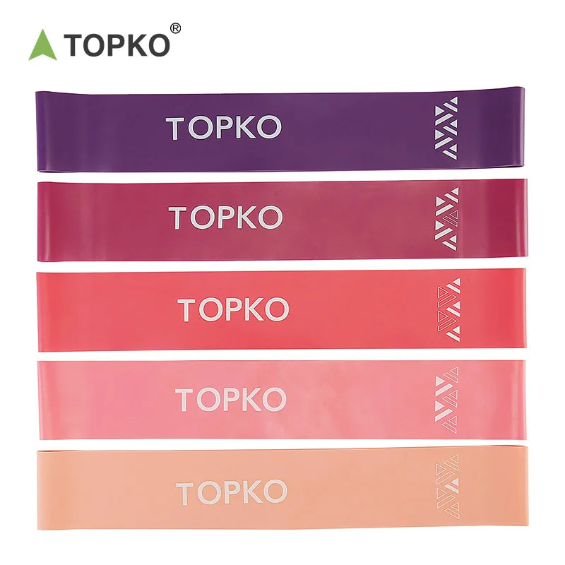 TOPKO in Stock High Elastic Natural Latex Resistance Loop Bands Set Fitness Yoga Resistance Bands Set