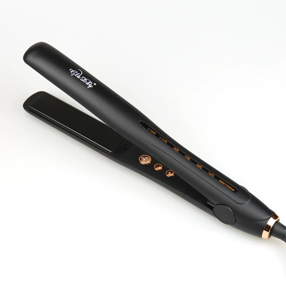 Professional Electric Hair Straightener Flat Iron - Factory Direct Customized Black Titanium Plates LED Display | for Home Use