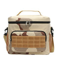 15L Camo Insulation Bag Waterproof Outdoor Work Picnic Thermal Lunch Box Handbag Large Capacity Cooler Bags Fresh Food Backpack