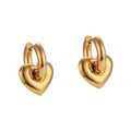 Rinhoo Chunky Stainless Steel Star Geometric Hoop Earrings Screw Twisted Tarnish Free Statement Earrings 18k Plated Jewelry