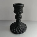 Wholesale 2.0cm Taper Candlestick Holder Amber Black Crystal Glass Stick for Bars Christmas Occasions