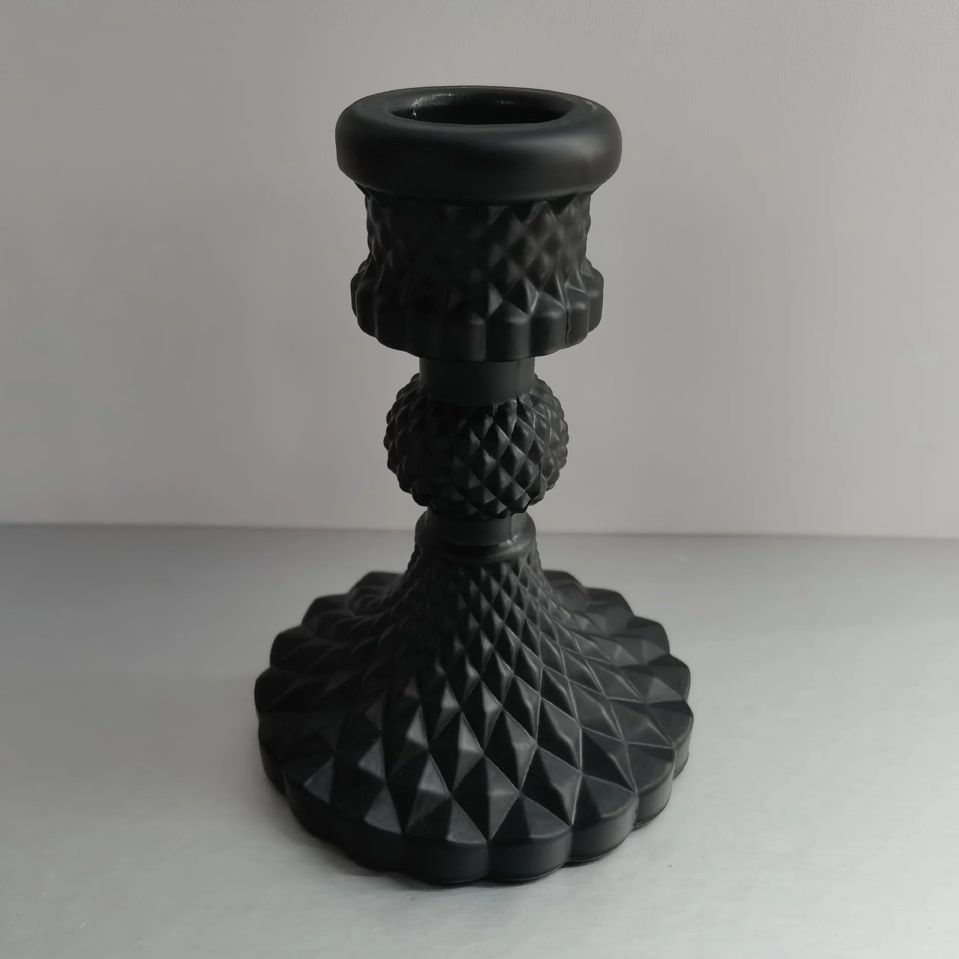 Wholesale 2.0cm Taper Candlestick Holder Amber Black Crystal Glass Stick for Bars Christmas Occasions