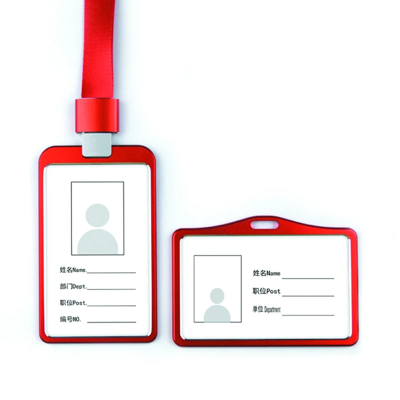 Metal Business Card Holder Wholesale Customized Lanyards Credit  Name Badge ID Card Holder Aluminum Card Holder  Aluminum