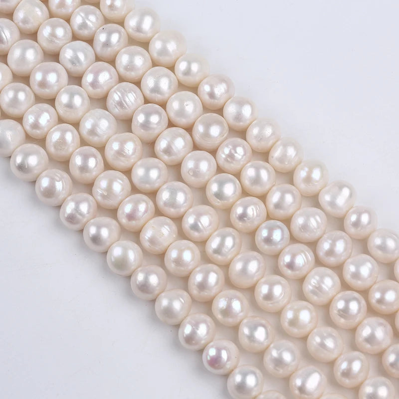 Wholesale 12-15mm Natural White Freshwater Pearls Beads Strands for Jewelry & Jewelry Making Freshwater Pearl Material