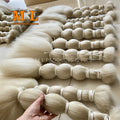 2026 Hot Sale 100% Yak Tail Hair Washed Clean Hair Natural White Color 24''-26''