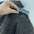 Unprocessed Virgin Hair High Ratio Hot Selling Long Tape in Kinky Straight Human Hair Extensions