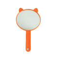 Promotion Wholesale Custom Logo Handheld White Round Plastic Pocket Mirror Personalized Vanity Makeup Mirrors with Handle