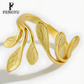 Fine 18k Gold Irregular Willow Branch Rings for Women 925 Sterling Silver Fashion Adjustable Ring Custom Jewelry Wholesale