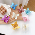 YHJ Wholesale Bow Design Acetate 6cm Solid Color Claw Eco-Friendly Acetate Clip Cute Acetate Hair Claw Clips for Girls