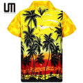Liu Ming Wholesale Custom Design Men's Summer Vacation Casual Oversized Short Sleeve Tops Printed Hawaiian T Shirts