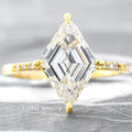 Luster Jewellery Big Gemstone S925/10/14/18k Triangle Gold Moissanite Diamond Engagement Rings for Women Jewellery