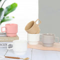 Hot Selling American Color Glaze Stacking Ceramic Coffee Mug Set Drinking Cup Promotional Souvenir Mugs With logo