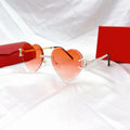 2025 New Sunglasses for Uniset Doamonds Fashion Trend Sunglasses Metal Gradient Color Glasses Wholesale Heart Cut Sunglasses
