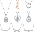 Custom Heart Necklace Rose Gold Plated Non Fade 925 Sterling Silver Necklace Women Trendy Jewelry Necklaces