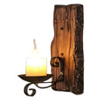 Vintage Retro Creative Old Wood Wall Lights Vintage Iron Candle Wall Lamp for Cafe Restaurant Bar Shop Corridor Lighting Fixture