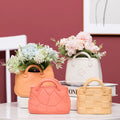 Creative Designer Bag Vase  Nordic Modern Table Flower Bag Vase Hand Bag Shape Flower Vase Ceramic Modern