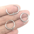 Fashion Stainless Steel Hypoallergenic French Earring Hooks Wire Ear Clasps Settings Base for DIY Jewelry Making