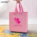 Wholesale Luxury Paper Lashpackaging Bags for Lashes Mini Handbag Lashes Gift Makeup Bag case Shopping pink Lash Bags