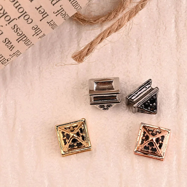 Latest Designs Square Accessories for Charms Micro Pave CZ Jewelry Finding Connector for Bracelet Making