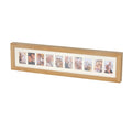 Collage Frame With Mat - 22x5Inch Frame for Holds 10 Pcs Small Photos - White Matted Multi Opening Picture Frame