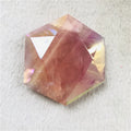 Natural Aura Rose Quartz Electroplate David Star pink Crystal Star  for Decoration