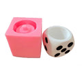 2025 Creative 3D Dice Surface Cube Shape Diy Plaster Cement Concrete Office Home Desktop Fleshy Flower Pot Silicone Mold