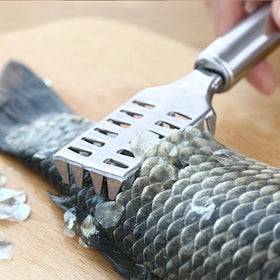Stainless Steel Fish Scaler Kitchen Tool Cleaning Fish Peeler Skin Scraping Fast Scales Peeling Fish Scale Remover