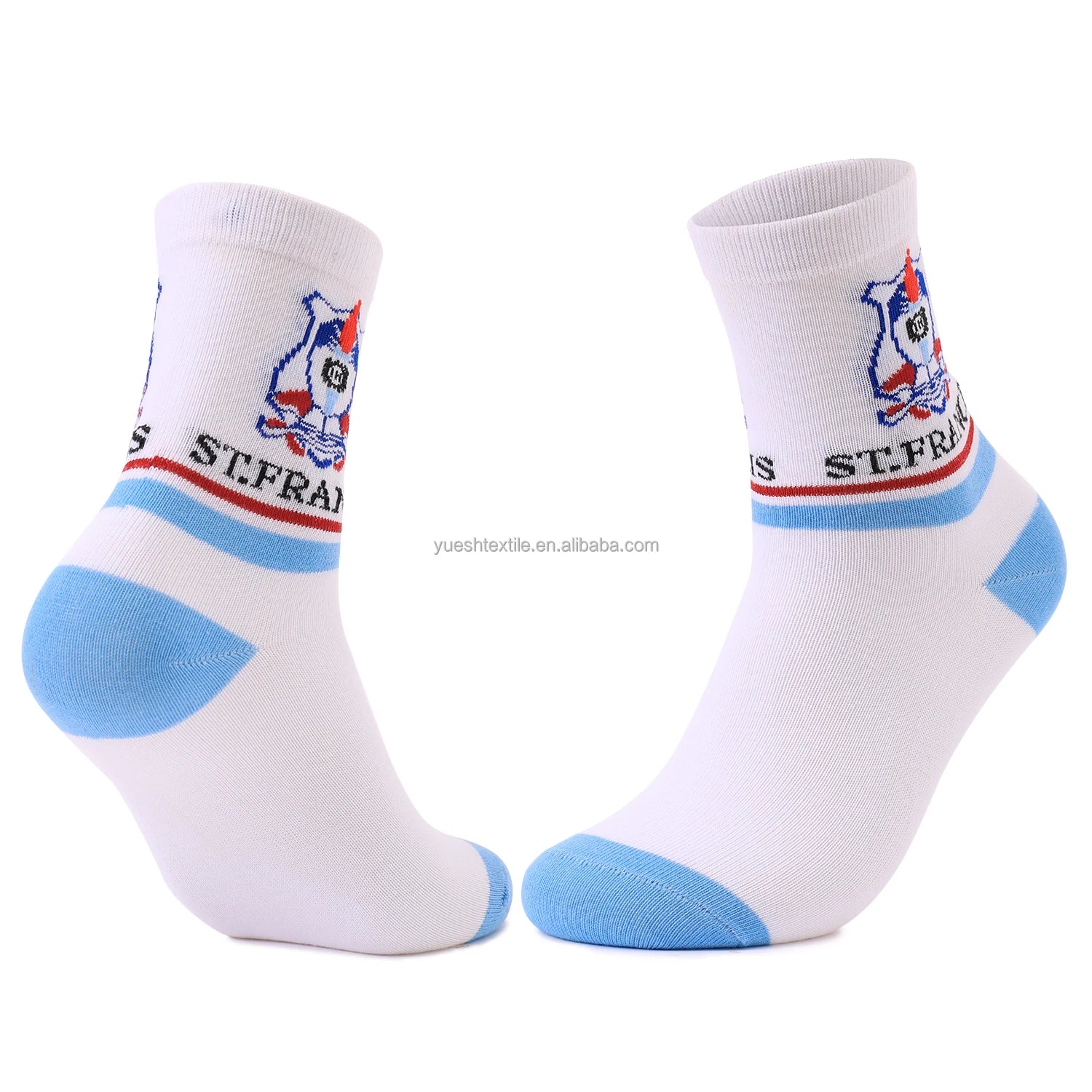 Custom Logo Full Polyester Crew Socks Young Teen Girl Tube African Uniform logo Student School Socks