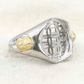 Sterling Silver 13*15/16*21mm Semi Mount Men's Ring Frame Empty Blank Bezel Setting S925 Base Without Center Stone for DIY Inlay