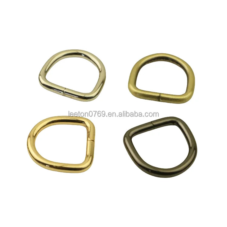 Stock Supply 0.75 Inch 20mm 4 Colors Metal D Ring Bag Buckle