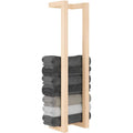 Vintage Wooden Bathroom Standing Towel Rack Rustic Decorative Blanket Storage Ladder Organizer