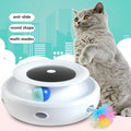 Automatic Cat Toys LED Interactive Cat Light Rotating Ball Toy Automatic Cat Teaser Feather Toy