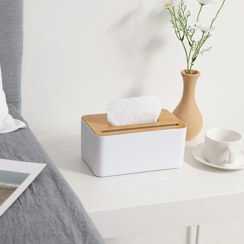 Household Napkin Box Acrylic Tissue Box Holder with Cover Rectangular Facial Tissue Dispenser Case Tissue Box Cover