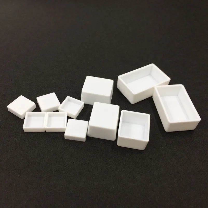 0.5 ML Blank Pot Square Shape White Color Transparent ColorWatercolor Pan to Fill Pigment