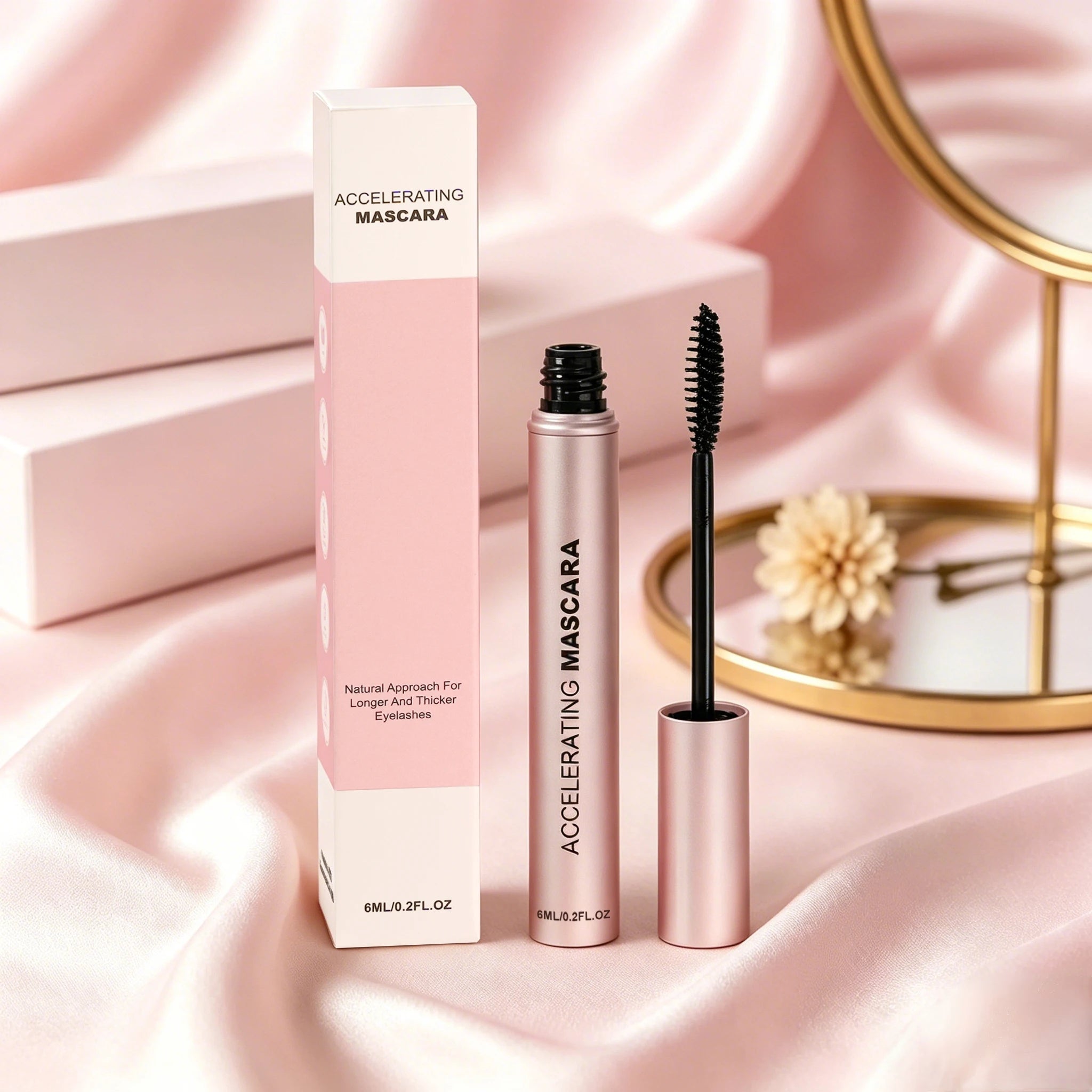OEM Custom Logo Oil Free 4D Silk Fiber Volume Eye Lash Lengthening Makeup Natural Organic Vegan Waterproof Mascara Private Label