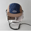 Custom Fashion Ripstop Lightweight Camping Hat 5-Panel Nylon Unstructured Cap with 3D Embroidery Neck Flap for Sports Running
