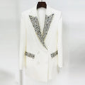 2025 European American Fashion New Style Handmade Gorgeous Heavy Industry Nail Bead Inlaid Diamond Slimming Cotton Polyester